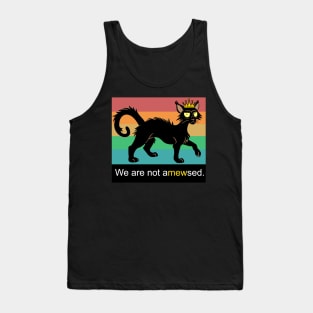 We Are Not Amewsed Black Cat Tank Top